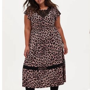 Leopard Studio Knit Midi Dress